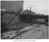 South Portal track replacement 1948, from Seattle Post-Intelligencer collection at MOHAI.